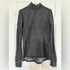 Lululemon Athletica Black and Gray Long Sleeve Top